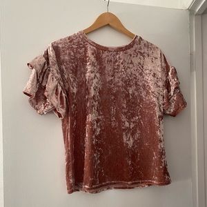 Mossimo Y2K Pink Crushed Velvet Top